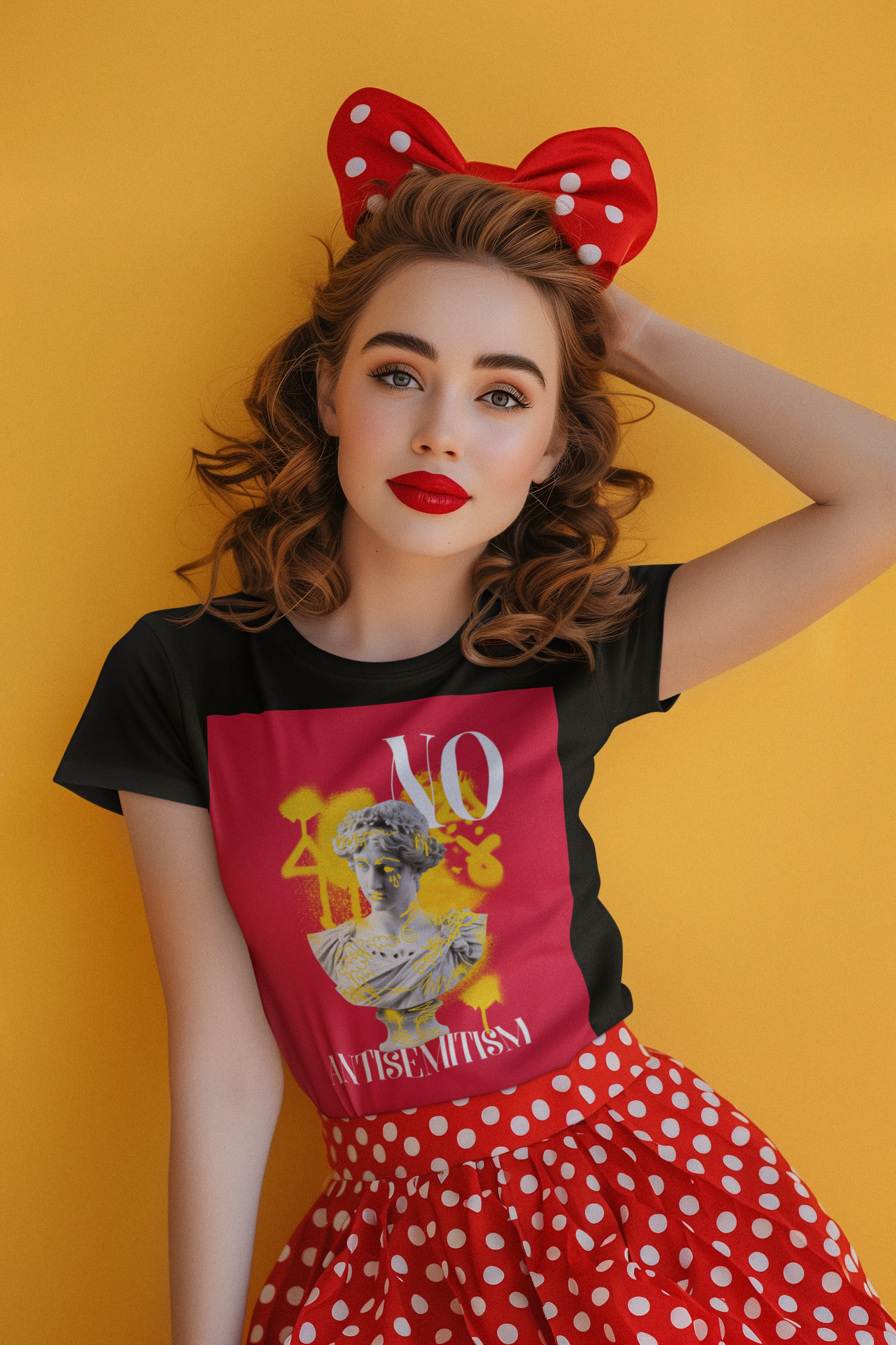 Graffiti Statue Anthem | No Antisemitism | Unisex T-Shirt