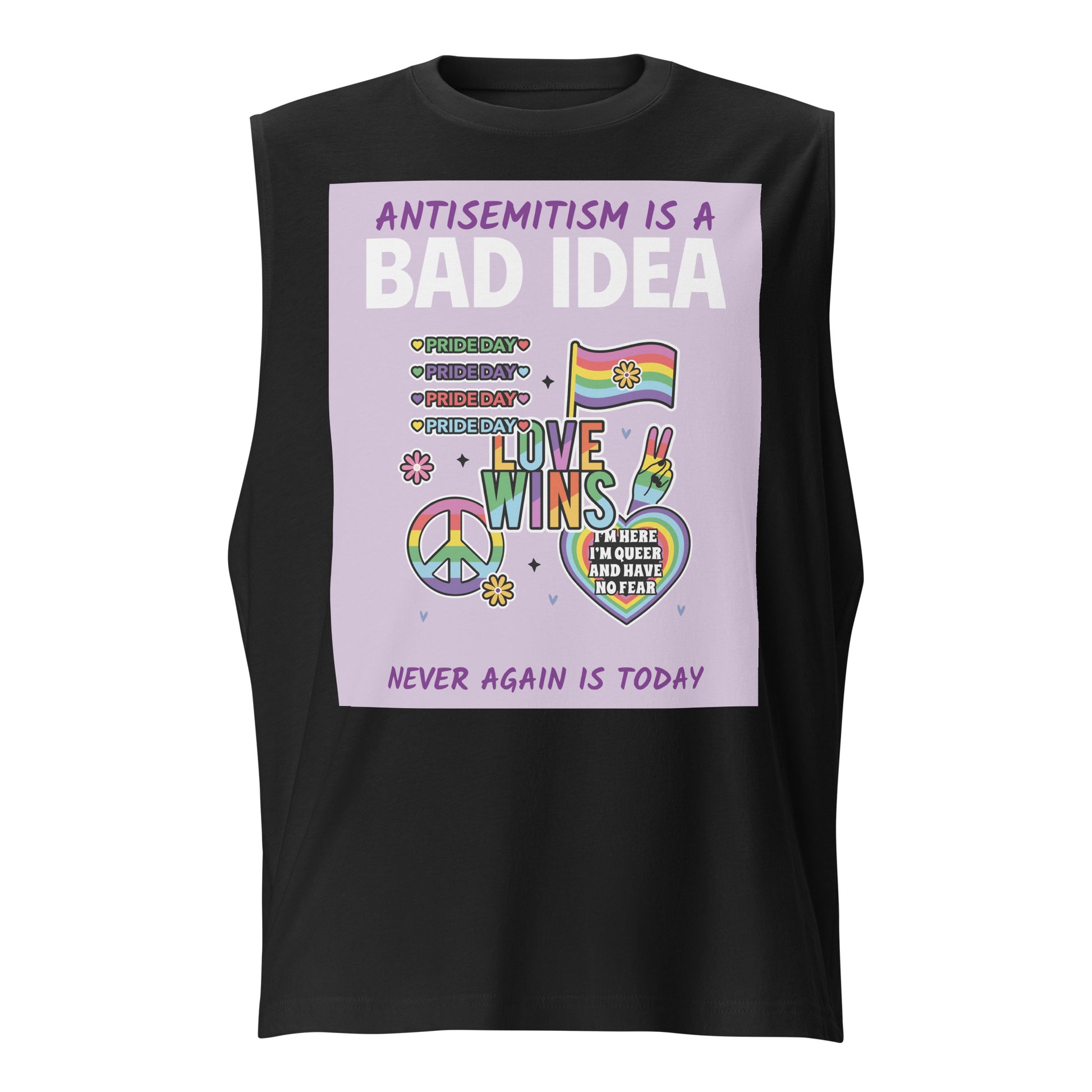 Bad Idea | Antisemitism | Unisex Muscle Tank Top
