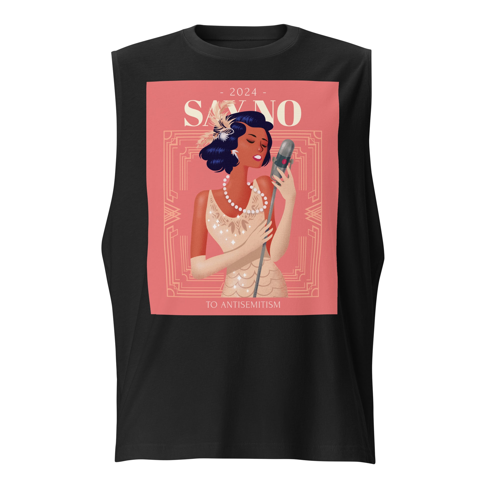 Art Deco Love Story | No Antisemitism | Unisex Muscle Tank Top