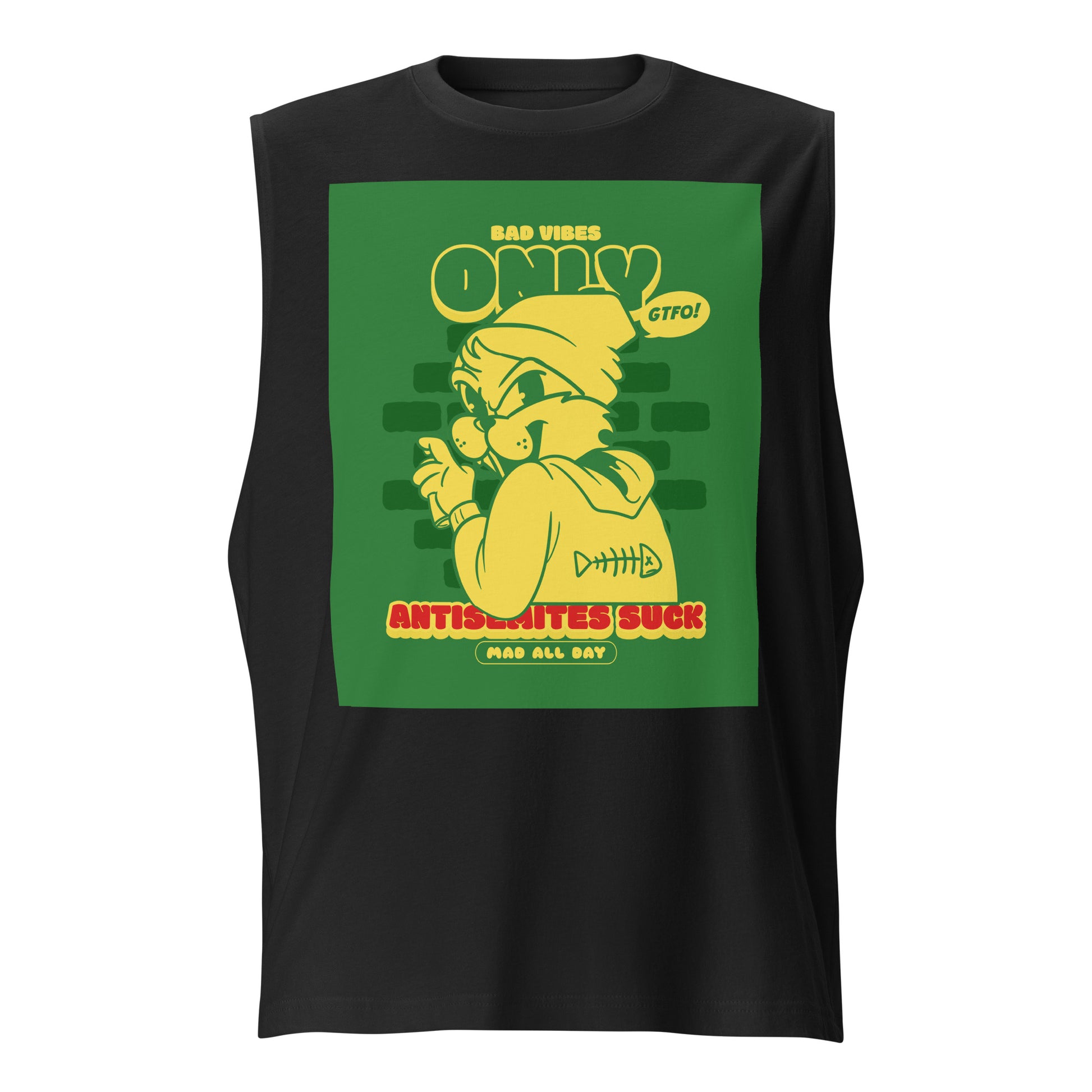 Streetart Graffiti Cartoon | Antisemitism | Unisex Muscle Tank Top