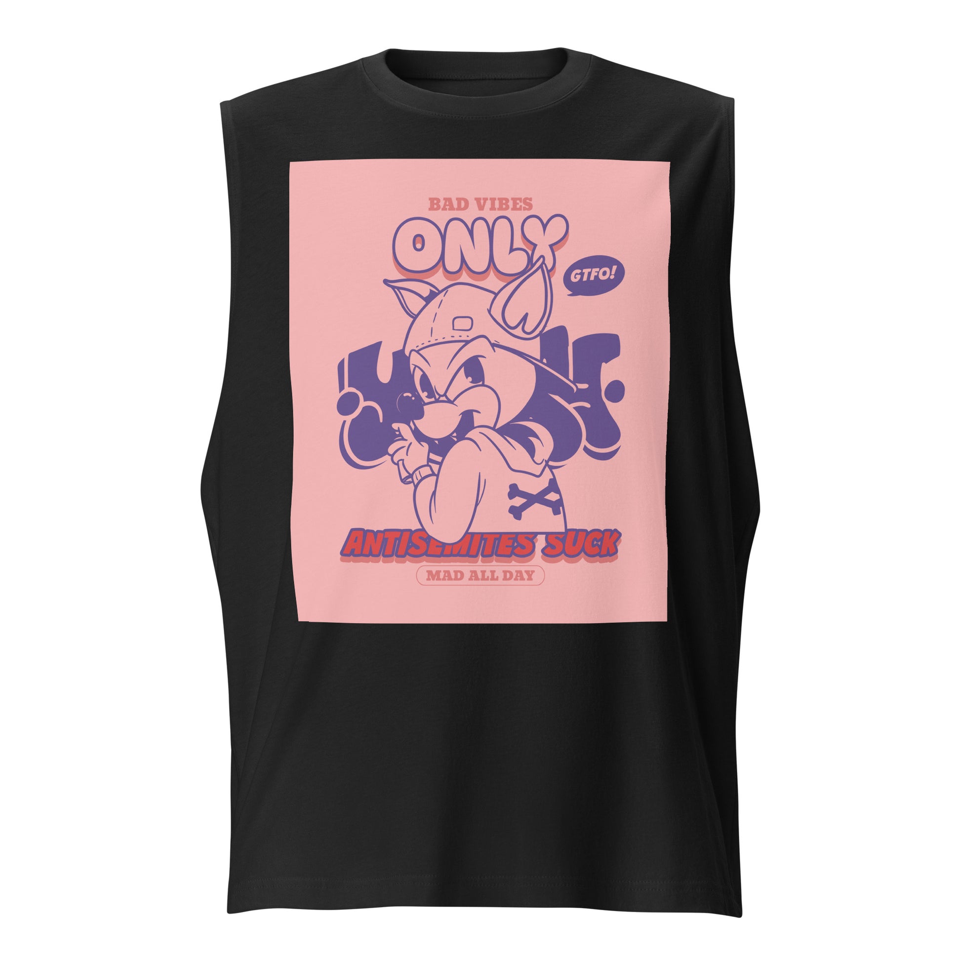 Streetart Graffiti Cartoon | Antisemitism | Unisex Muscle Tank Top