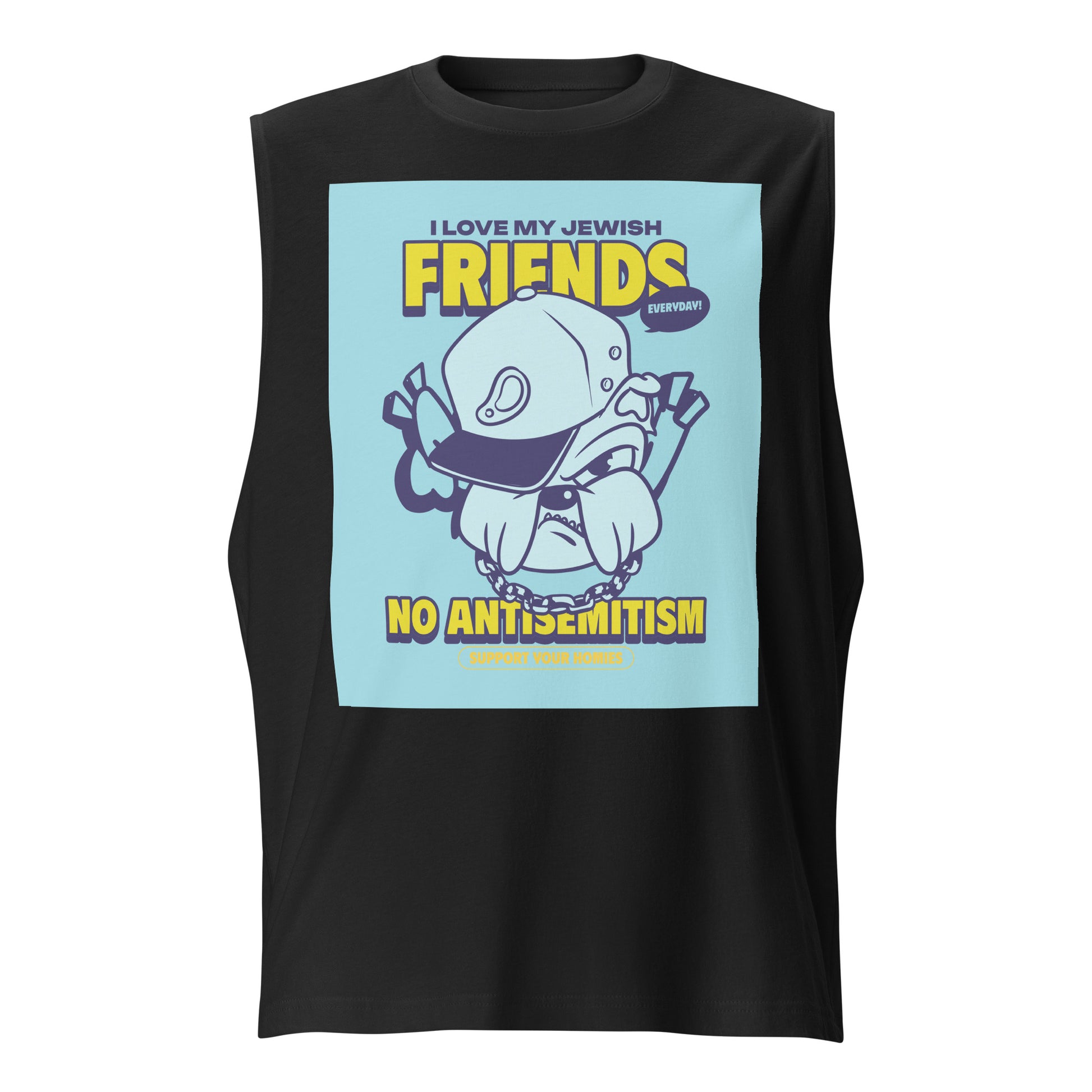 Streetart Graffiti Cartoon | Antisemitism | Unisex Muscle Tank Top