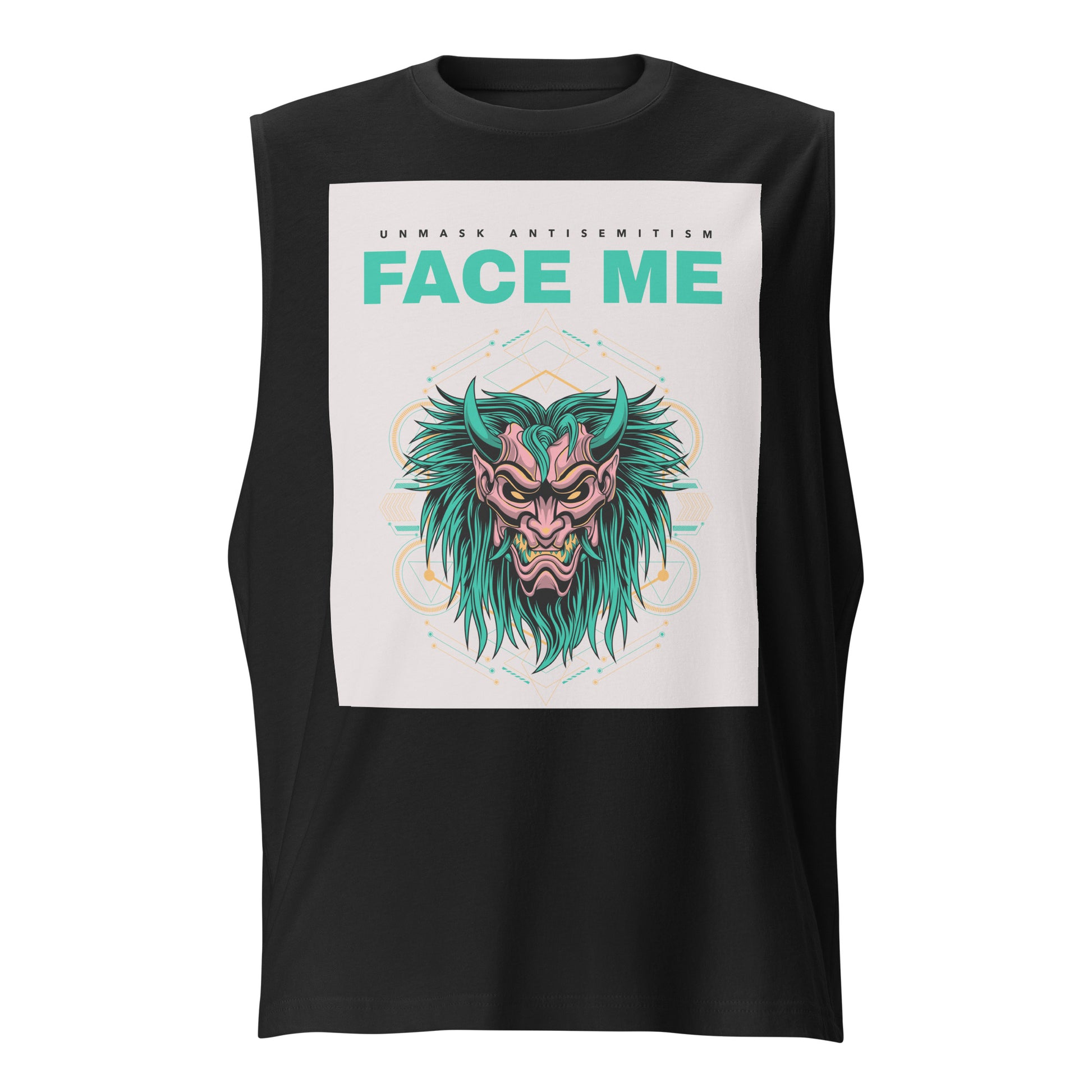Face Me | Unmask Antisemitism | Unisex Muscle Tank Top