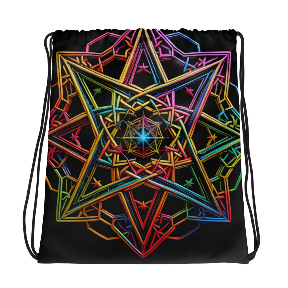 Futuristic Shine| Star of David |Drawstring Bag