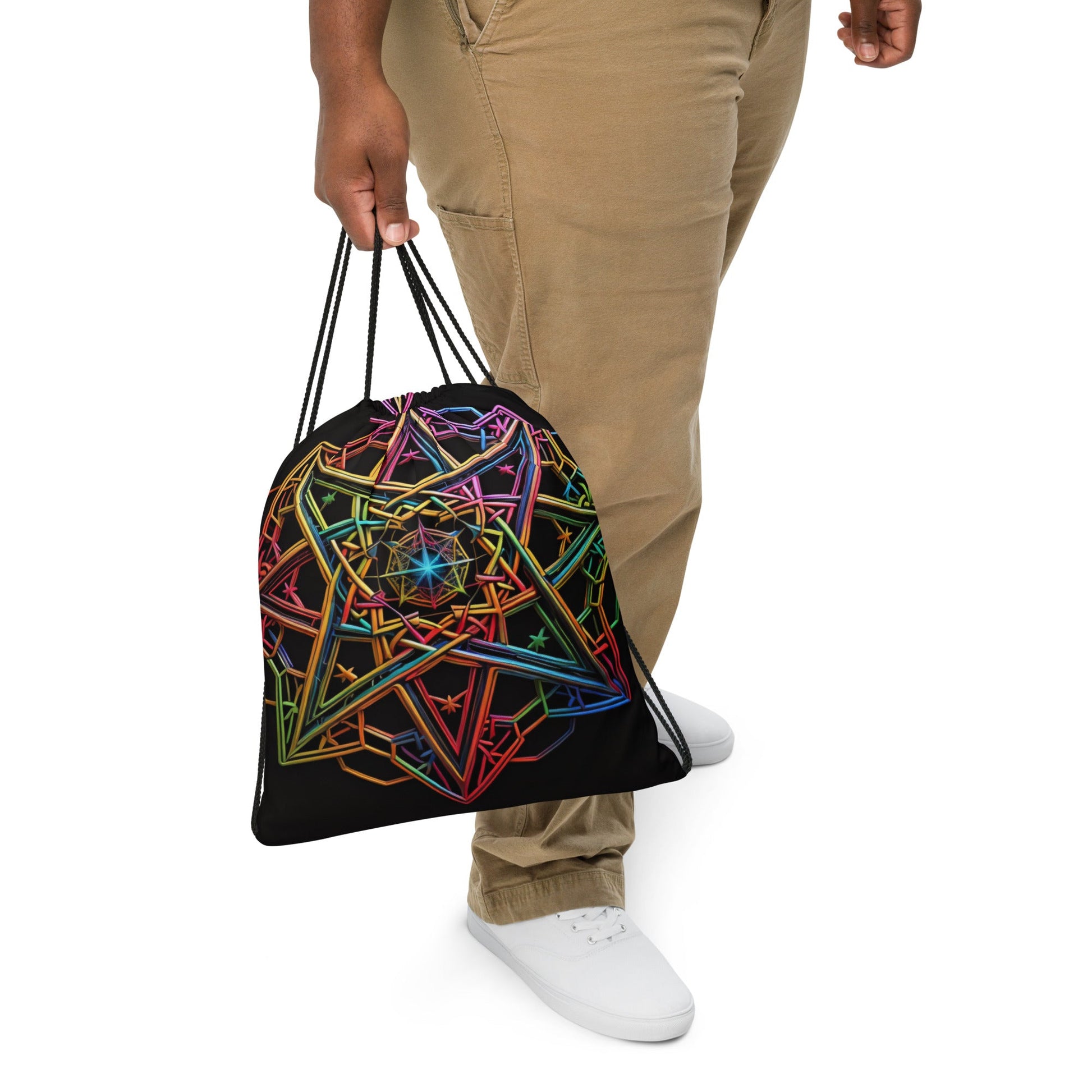 Futuristic Shine| Star of David |Drawstring Bag
