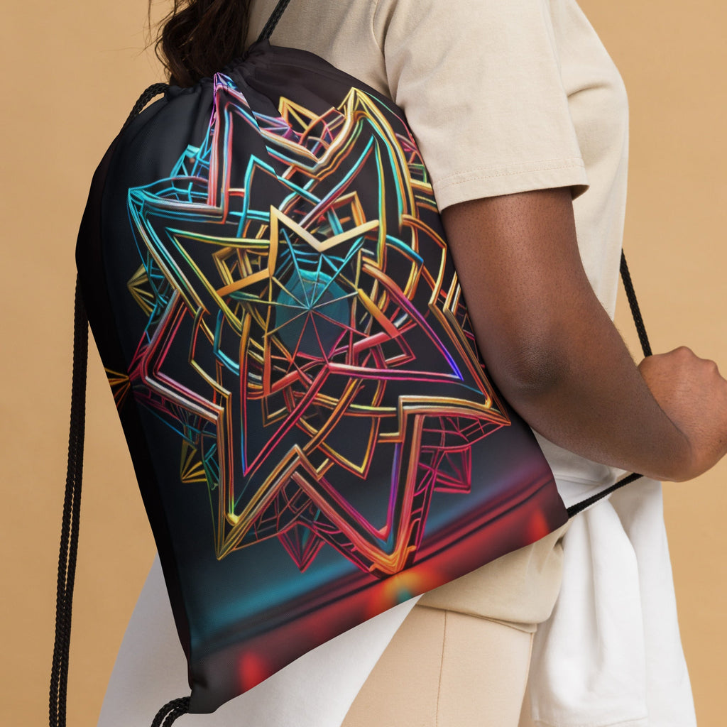 Futuristic Shine| Star of David |Drawstring Bag