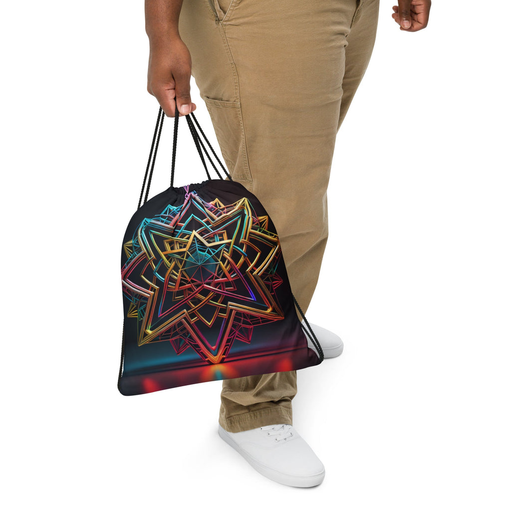 Futuristic Shine| Star of David |Drawstring Bag