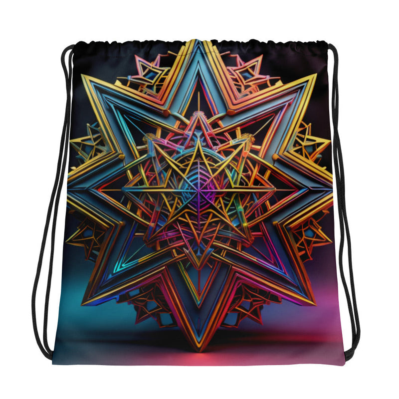 Futuristic Shine| Star of David |Drawstring Bag