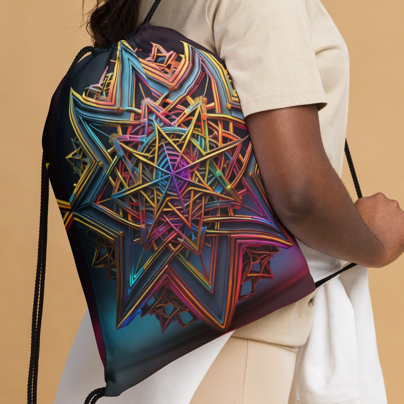 Futuristic Shine| Star of David |Drawstring Bag