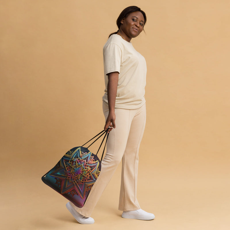 Futuristic Shine| Star of David |Drawstring Bag