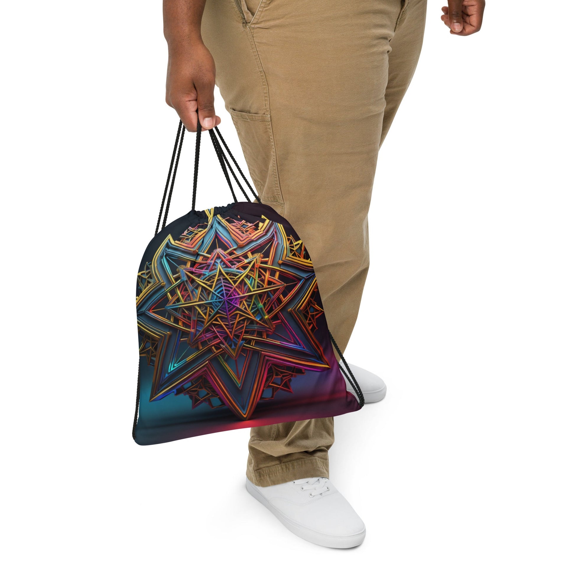 Futuristic Shine| Star of David |Drawstring Bag