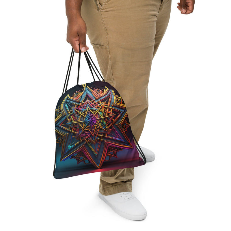 Futuristic Shine| Star of David |Drawstring Bag