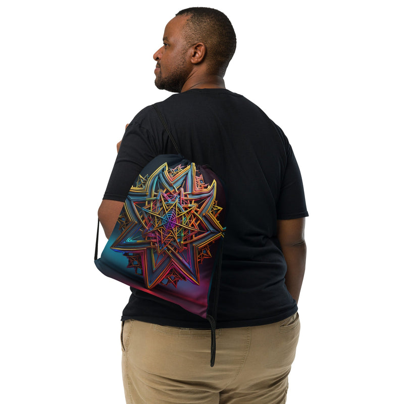 Futuristic Shine| Star of David |Drawstring Bag