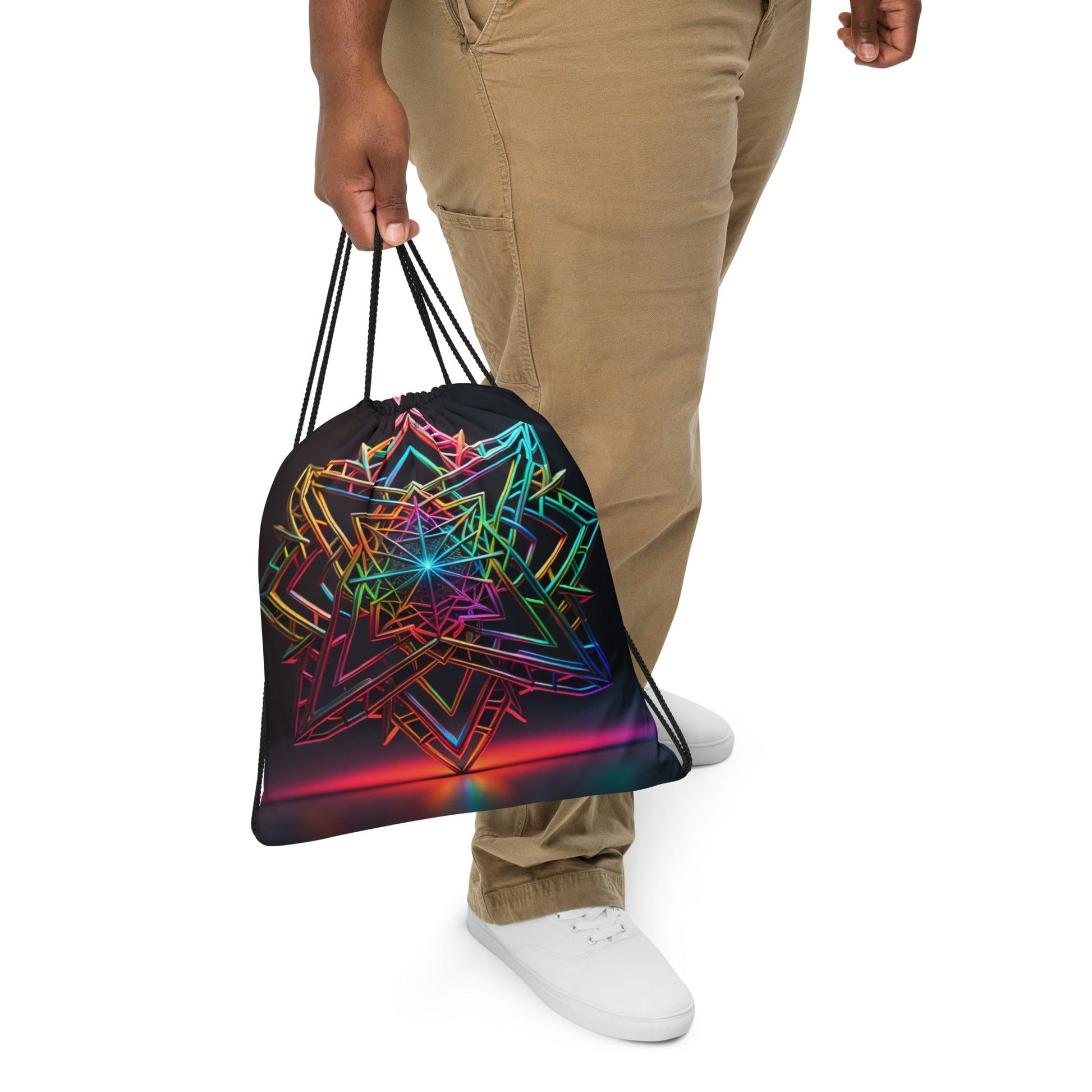 Futuristic Shine| Star of David |Drawstring Bag