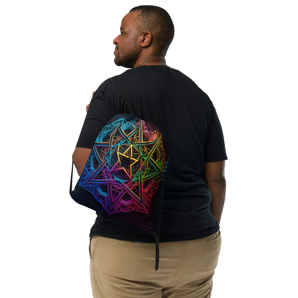 Futuristic Shine| Star of David |Drawstring Bag