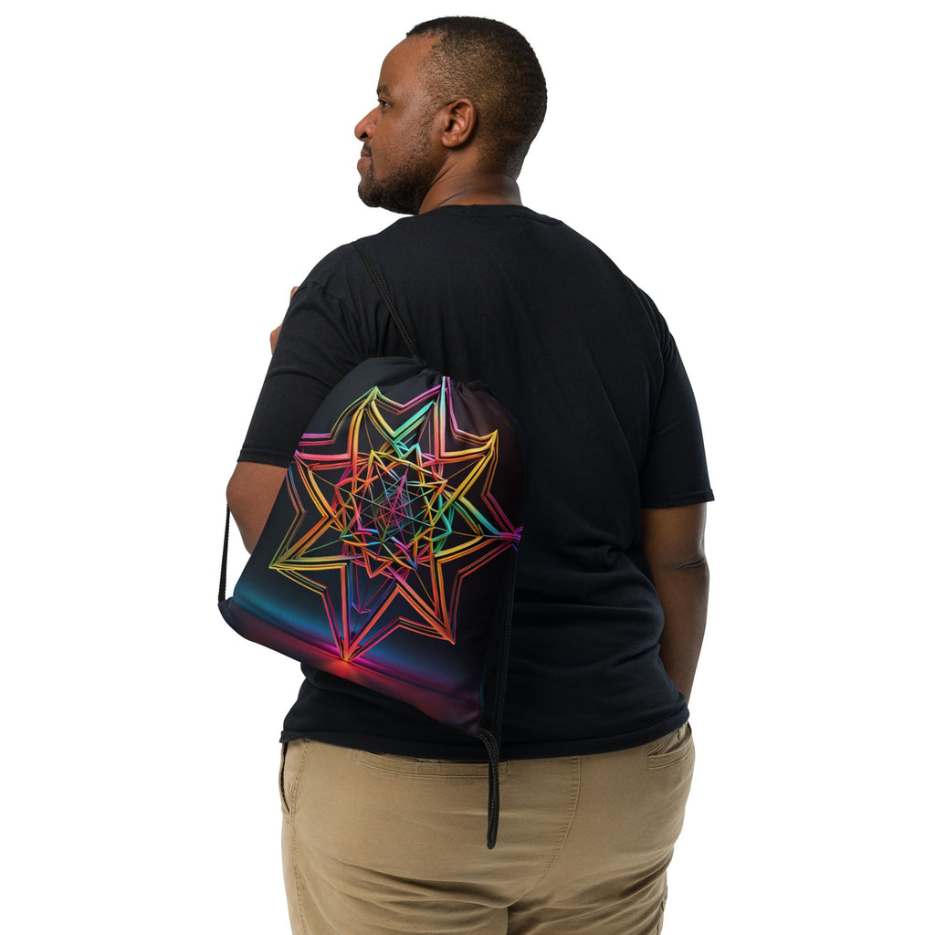 Futuristic Shine| Star of David |Drawstring Bag