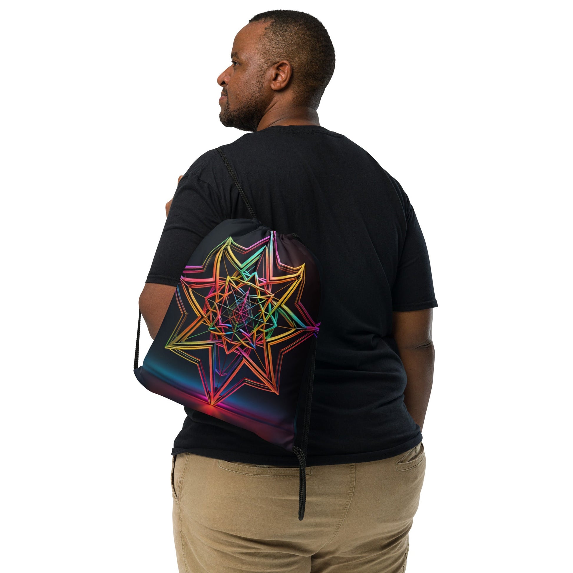 Futuristic Shine| Star of David |Drawstring Bag
