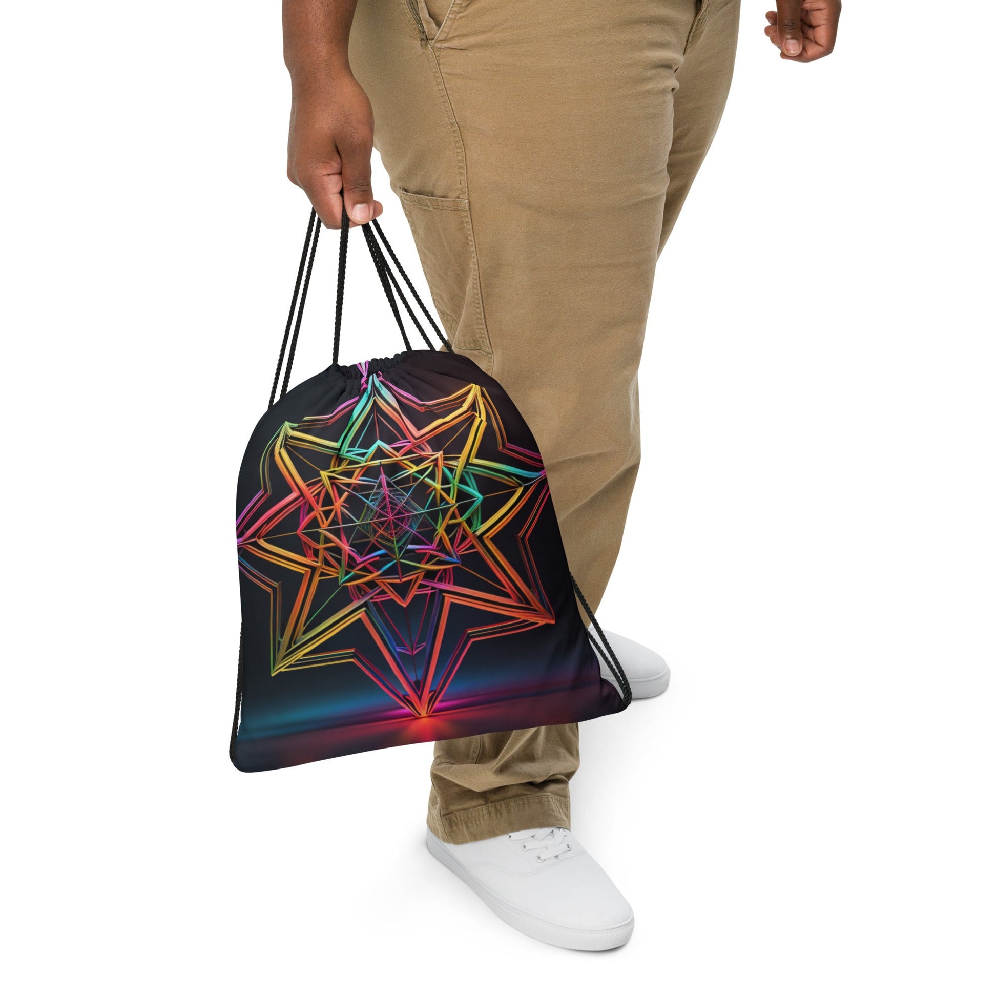 Futuristic Shine| Star of David |Drawstring Bag