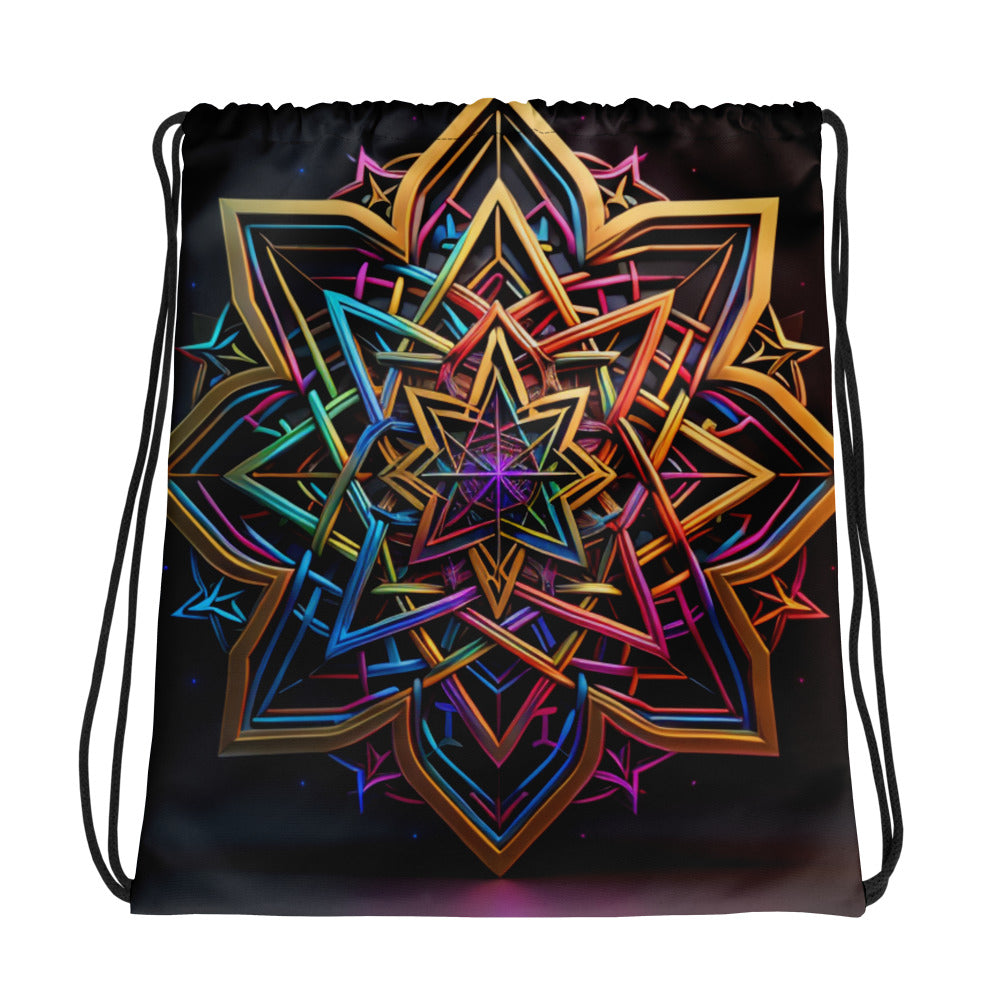 Futuristic Shine| Star of David |Drawstring Bag