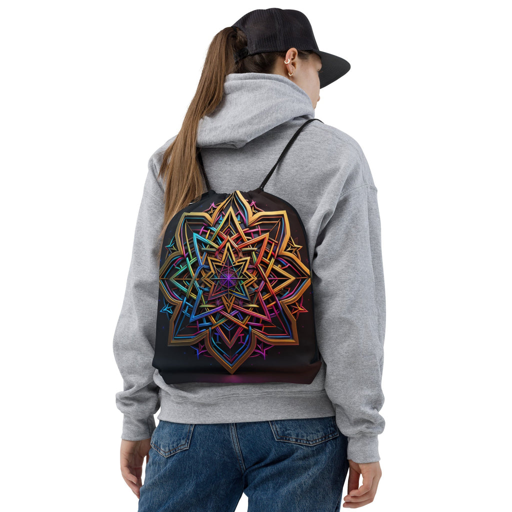 Futuristic Shine| Star of David |Drawstring Bag