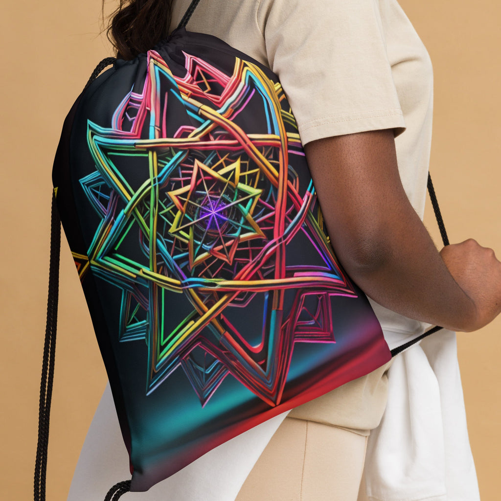 Futuristic Shine| Star of David |Drawstring Bag