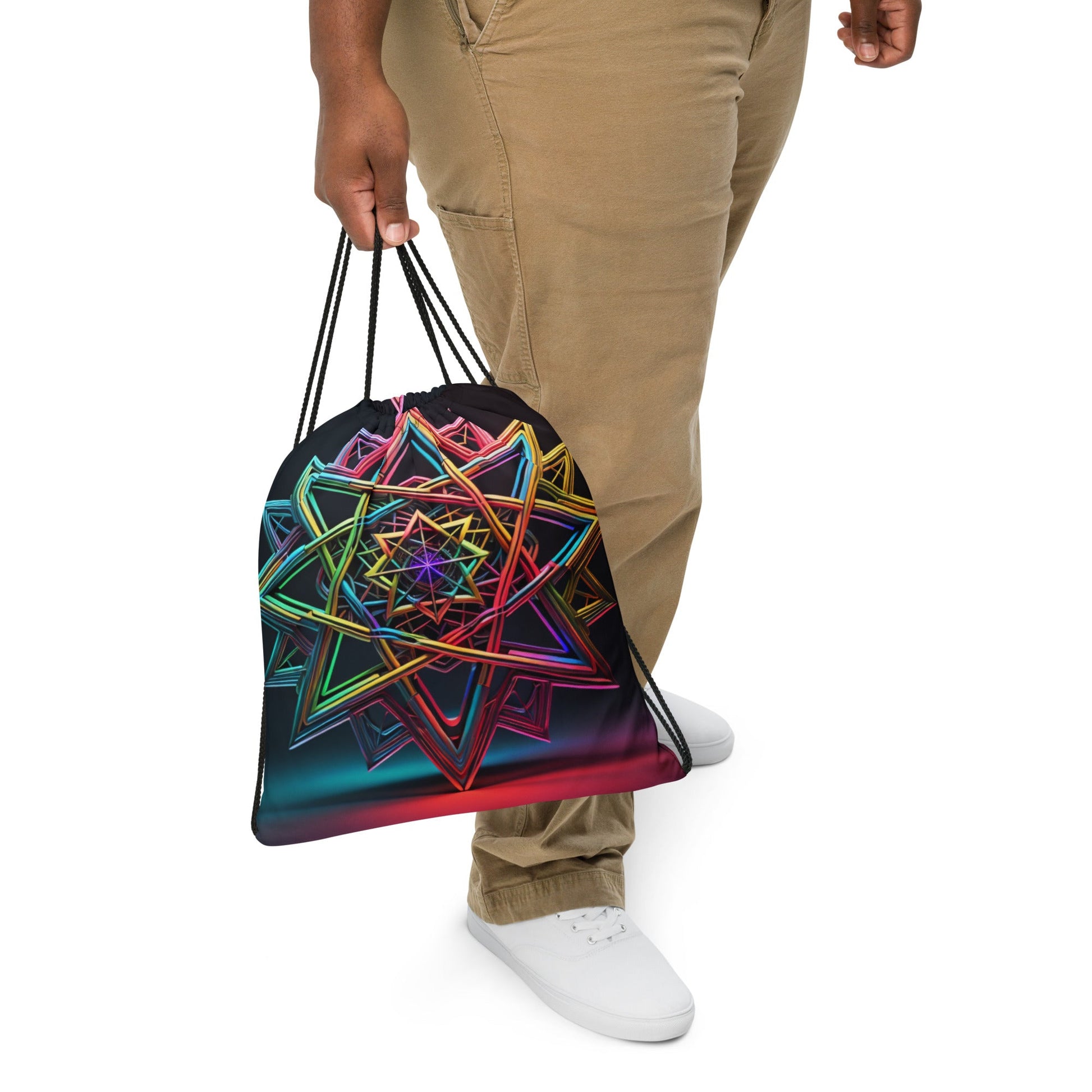 Futuristic Shine| Star of David |Drawstring Bag