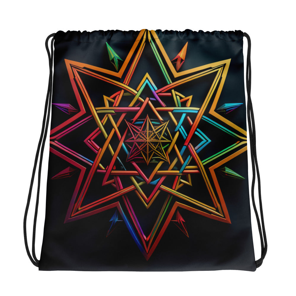Futuristic Shine| Star of David |Drawstring Bag