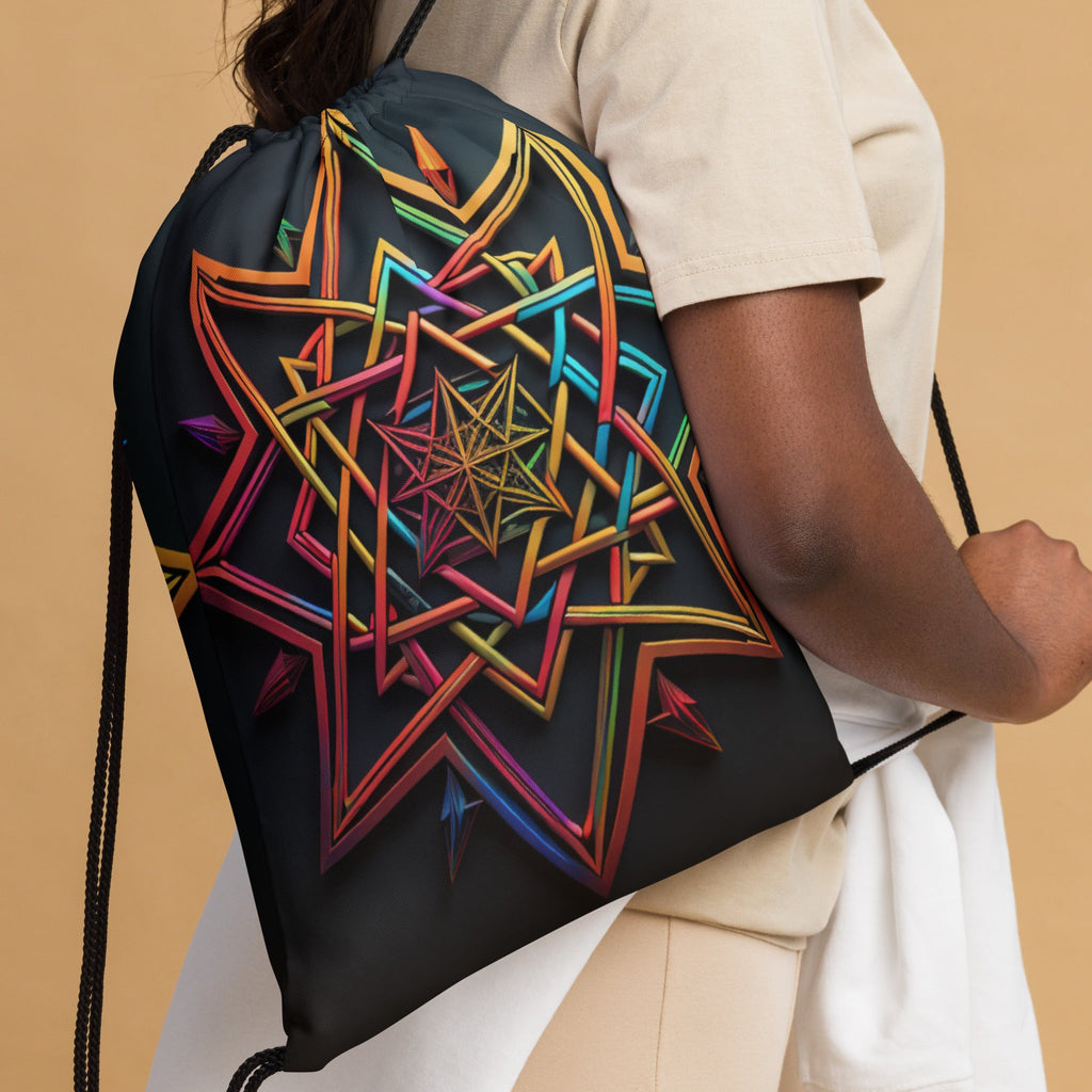 Futuristic Shine| Star of David |Drawstring Bag