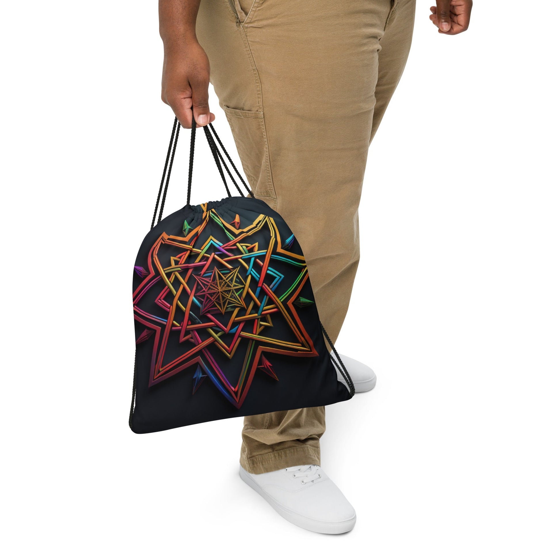 Futuristic Shine| Star of David |Drawstring Bag