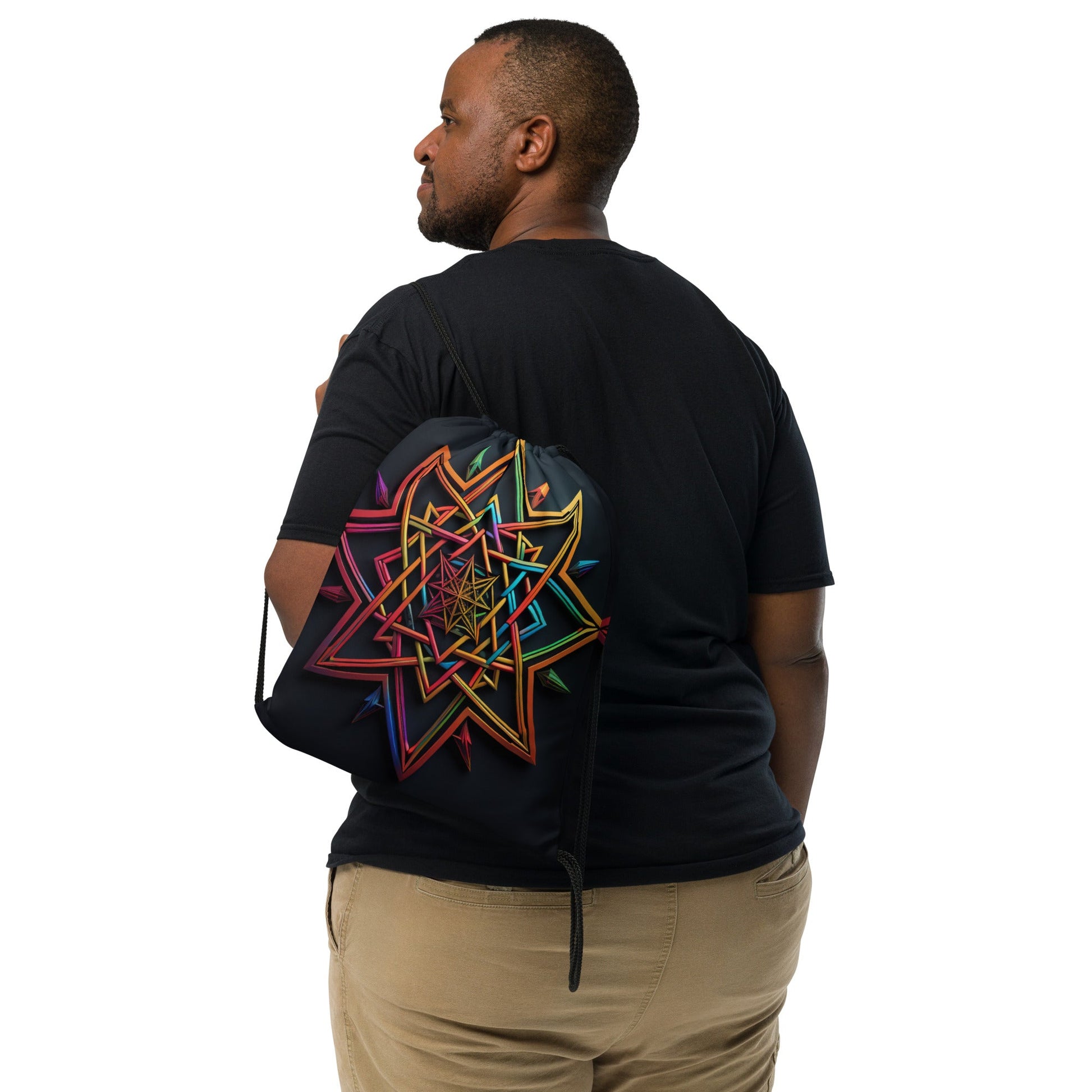 Futuristic Shine| Star of David |Drawstring Bag