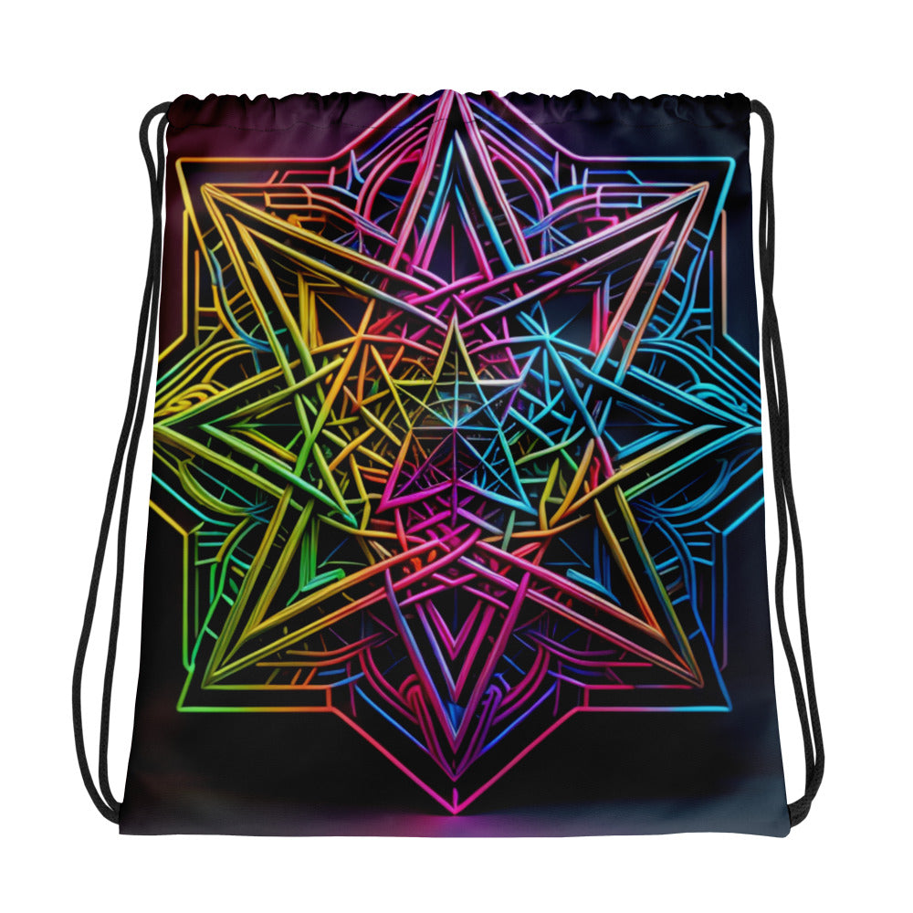 Futuristic Shine| Star of David |Drawstring Bag