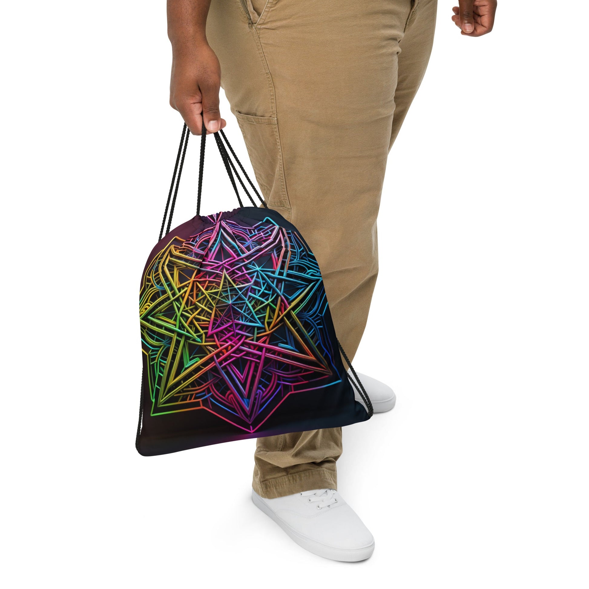 Futuristic Shine| Star of David |Drawstring Bag