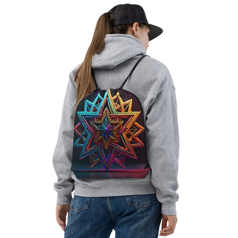 Futuristic Shine| Star of David |Drawstring Bag