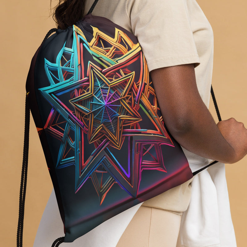 Futuristic Shine| Star of David |Drawstring Bag