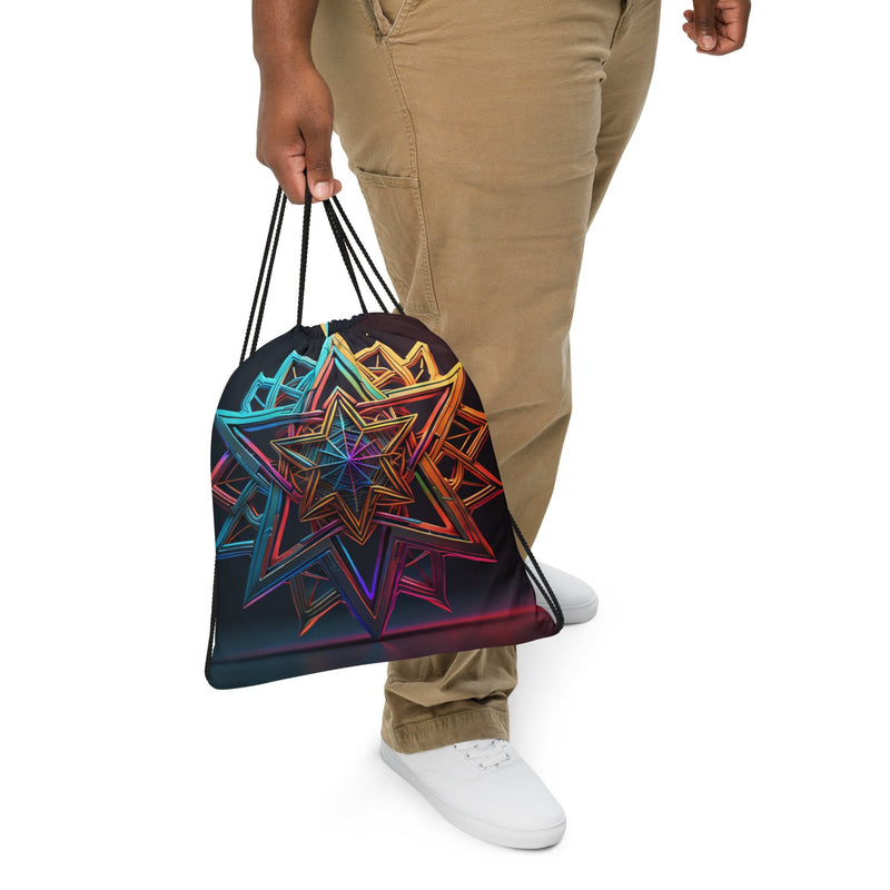 Futuristic Shine| Star of David |Drawstring Bag