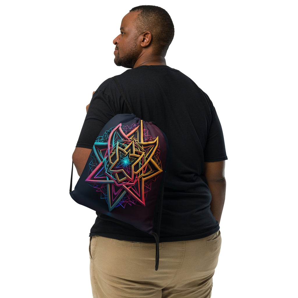 Futuristic Shine| Star of David |Drawstring Bag