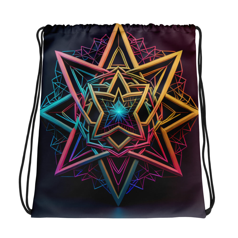 Futuristic Shine| Star of David |Drawstring Bag