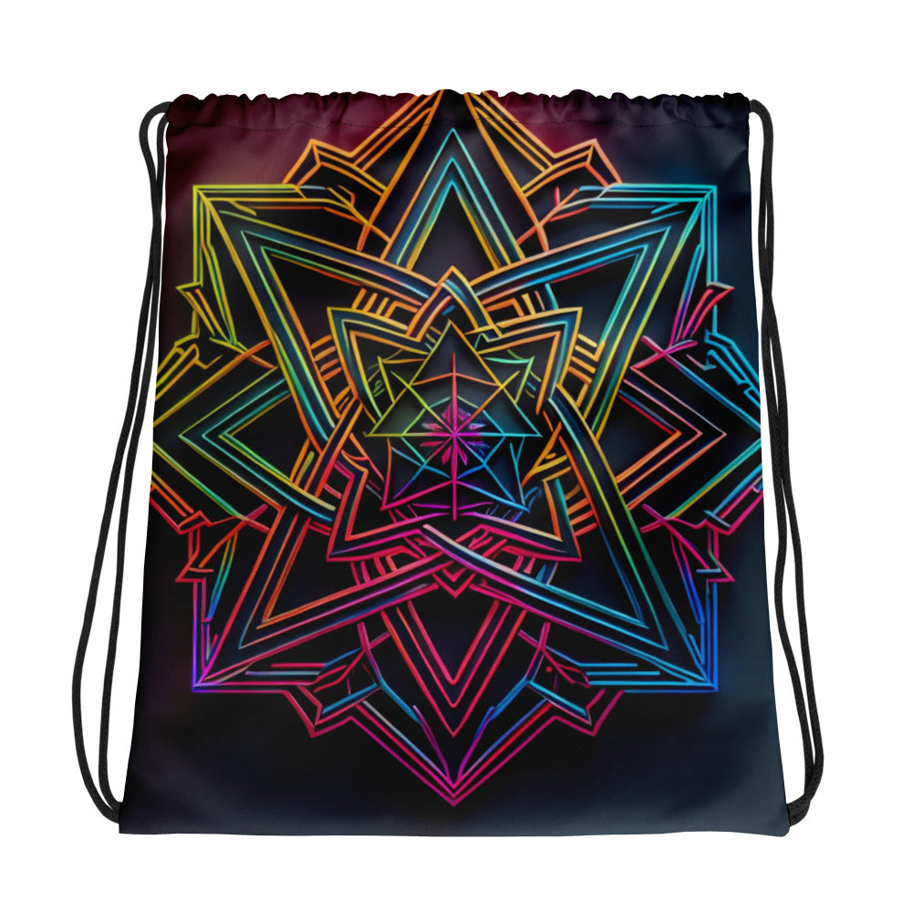 Futuristic Shine| Star of David |Drawstring Bag