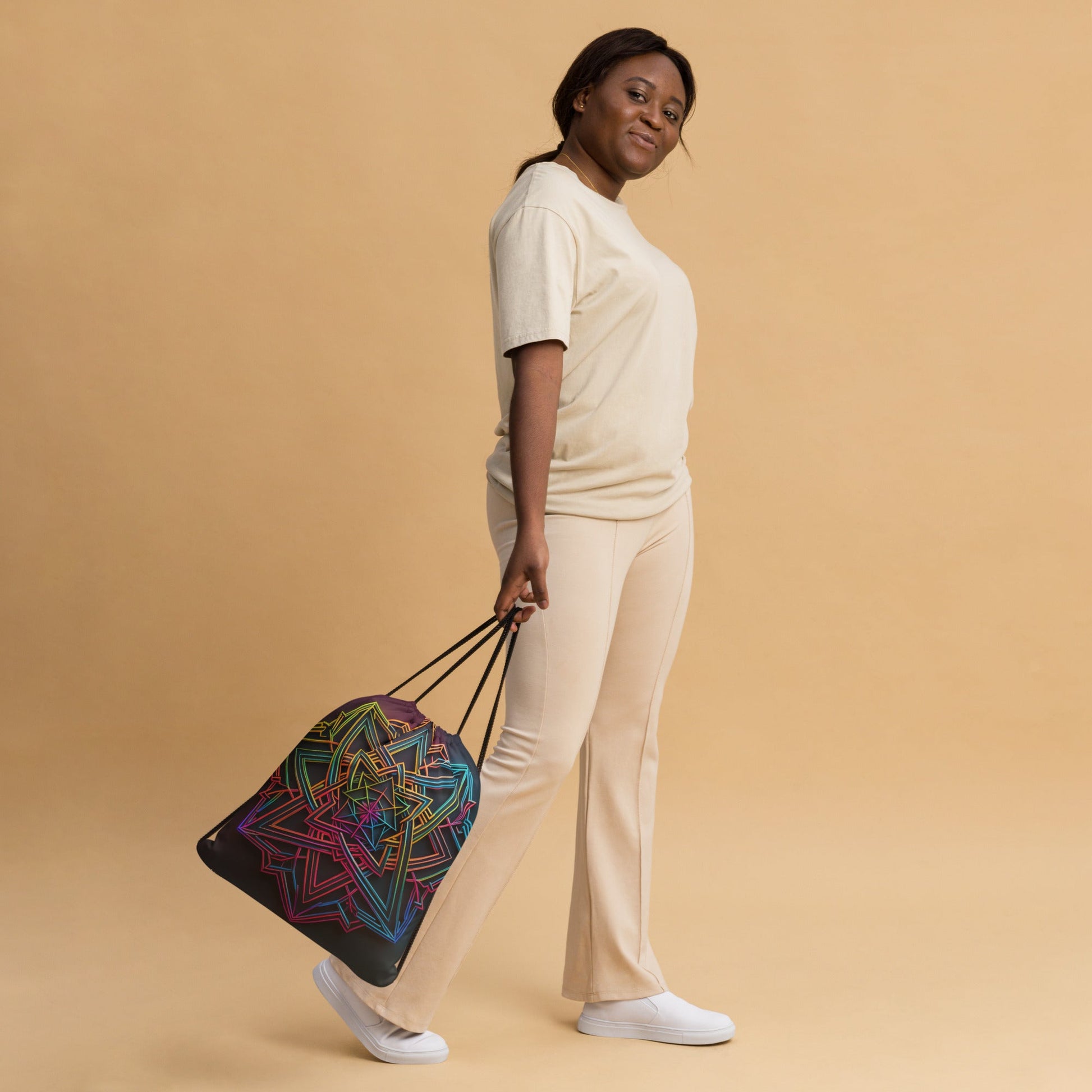 Futuristic Shine| Star of David |Drawstring Bag