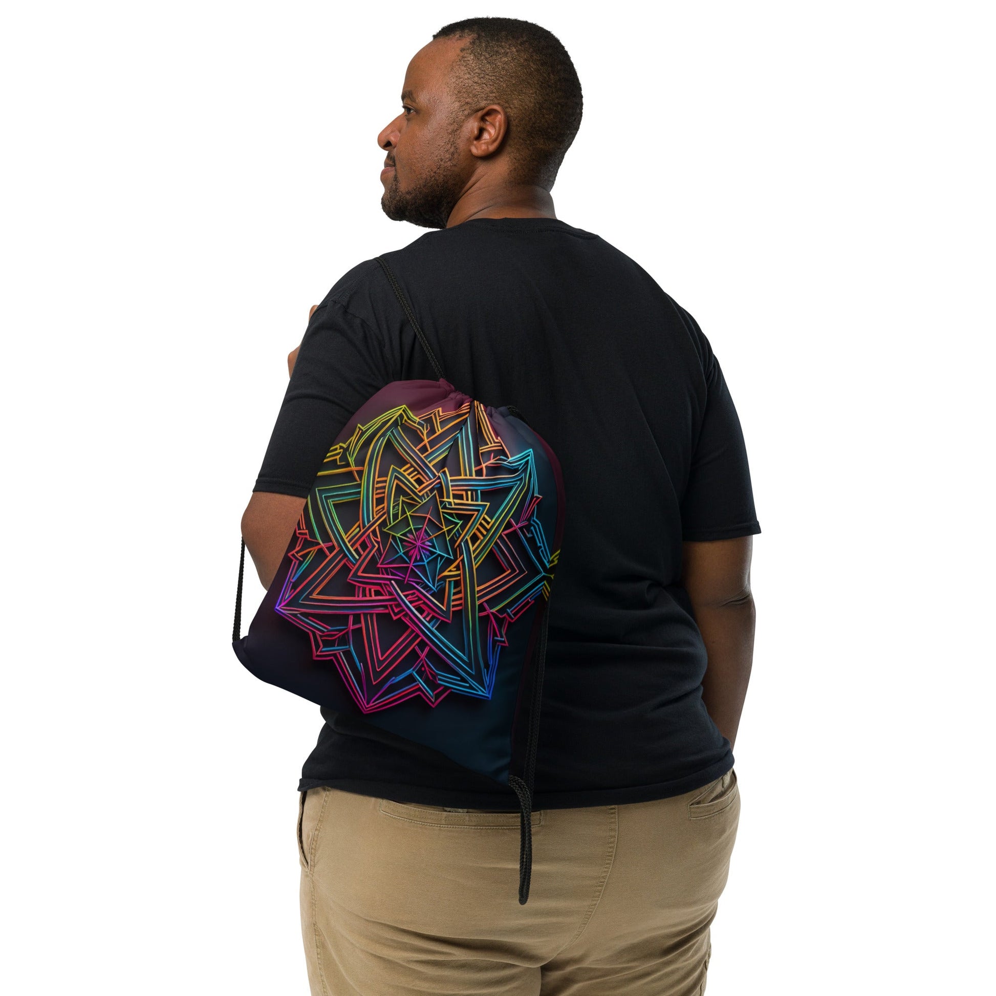 Futuristic Shine| Star of David |Drawstring Bag