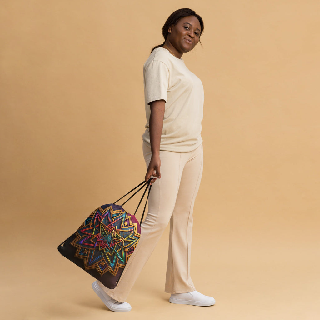 Futuristic Shine| Star of David |Drawstring Bag