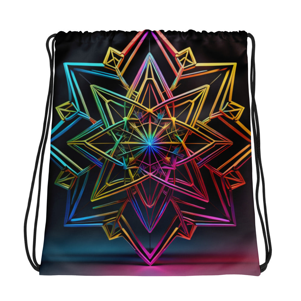 Futuristic Shine| Star of David |Drawstring Bag