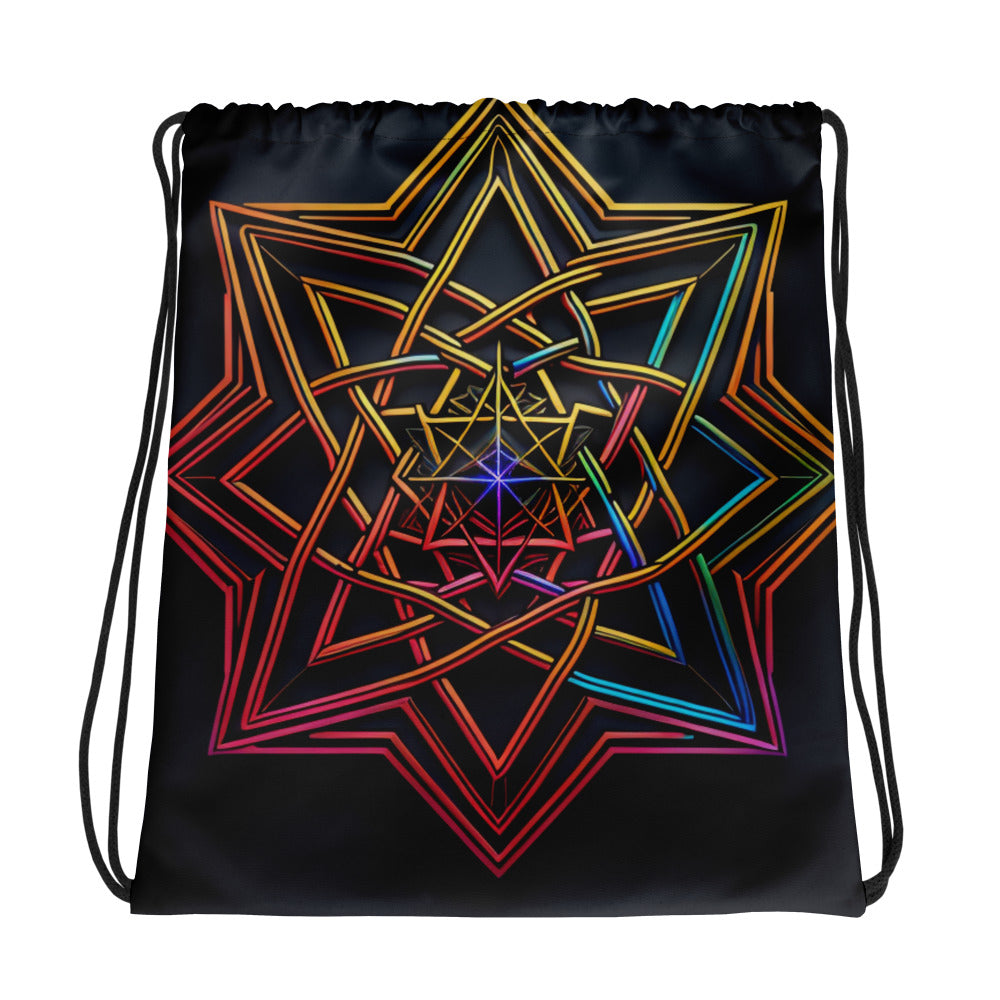 Futuristic Shine| Star of David |Drawstring Bag