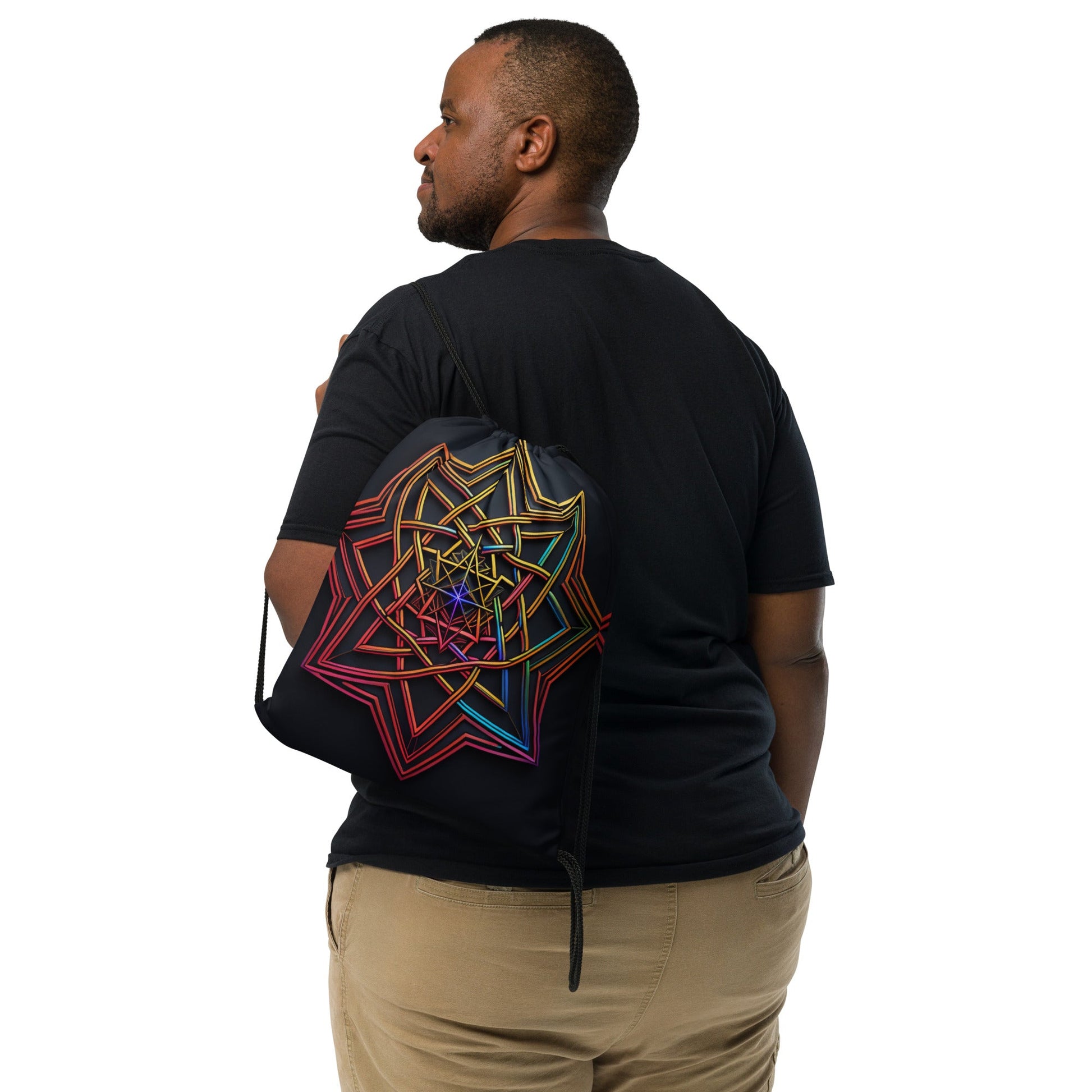 Futuristic Shine| Star of David |Drawstring Bag