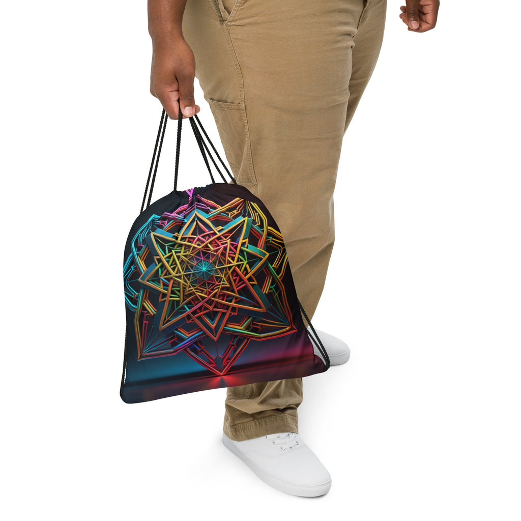 Futuristic Shine| Star of David |Drawstring Bag
