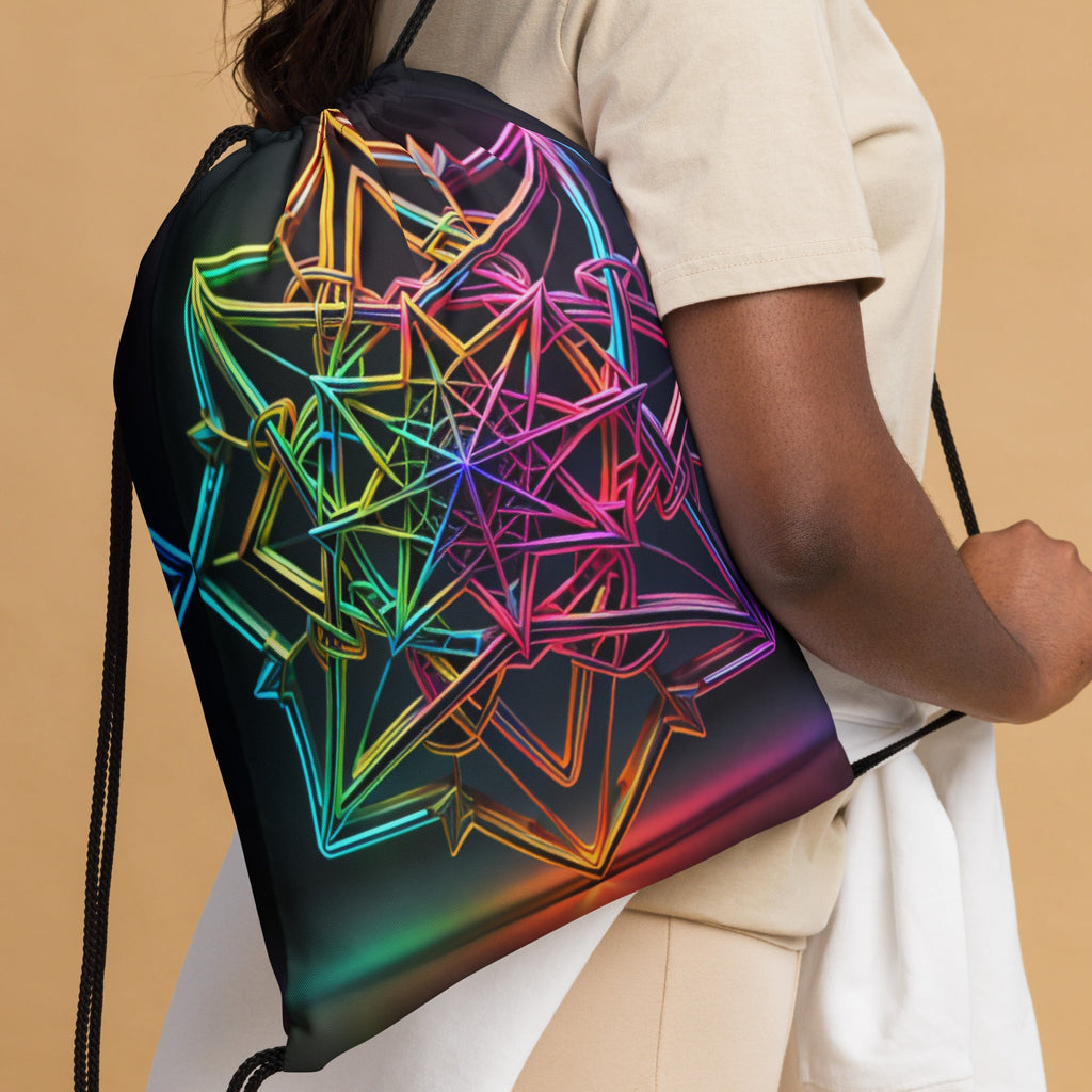 Futuristic Shine| Star of David |Drawstring Bag
