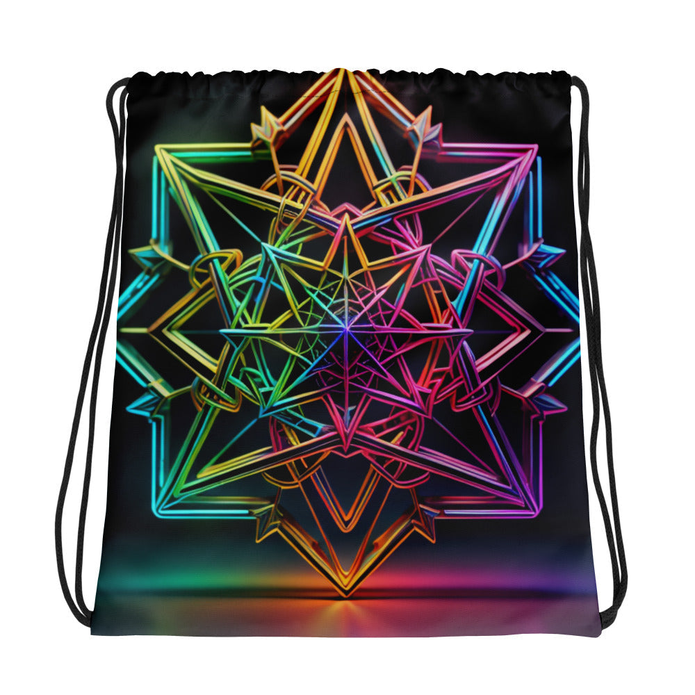 Futuristic Shine| Star of David |Drawstring Bag