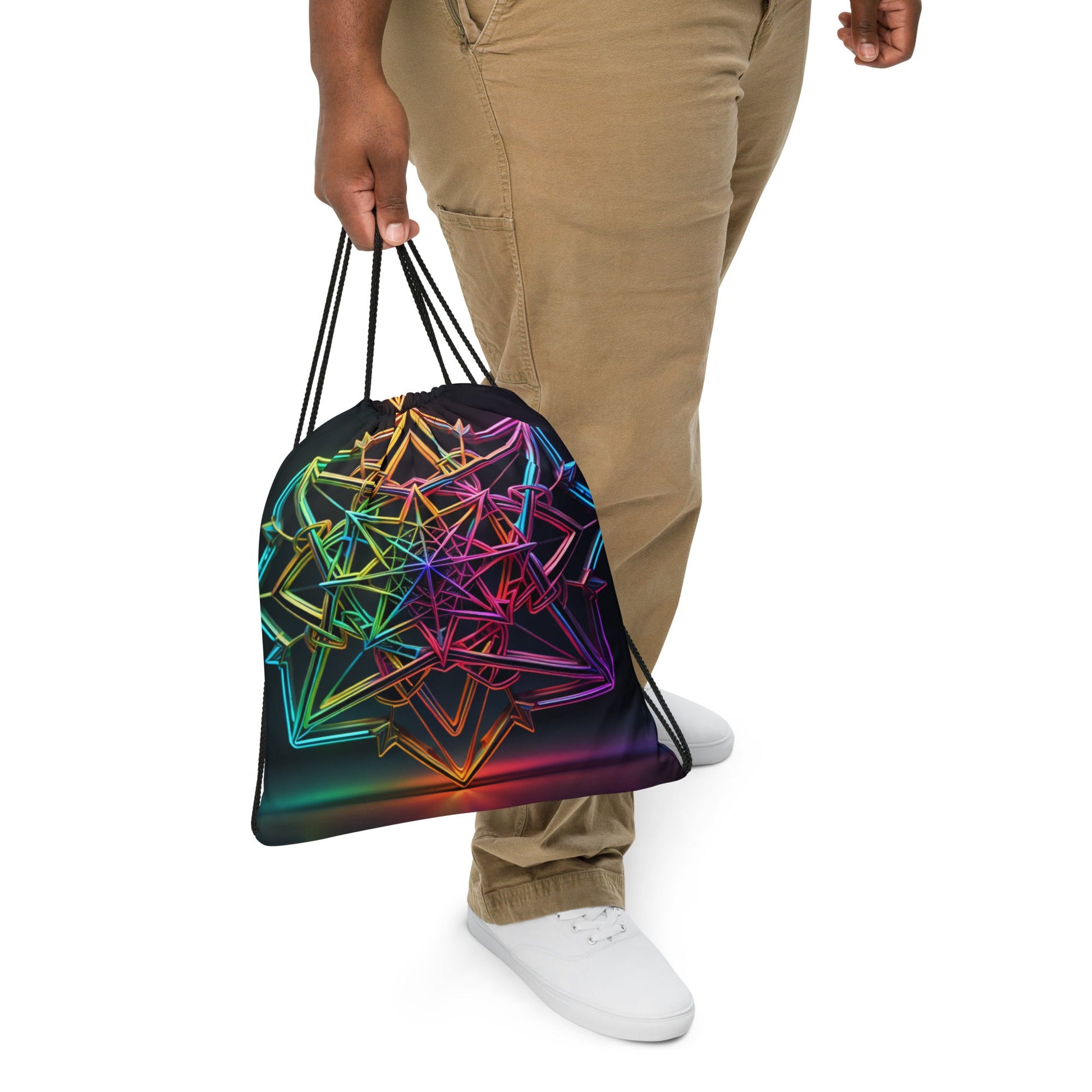 Futuristic Shine| Star of David |Drawstring Bag