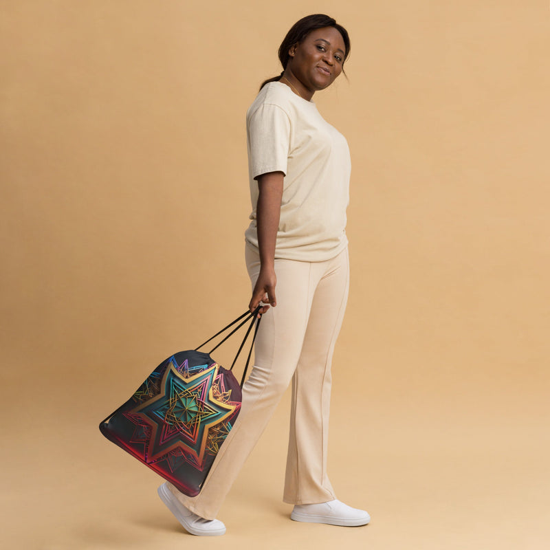 Futuristic Shine| Star of David |Drawstring Bag