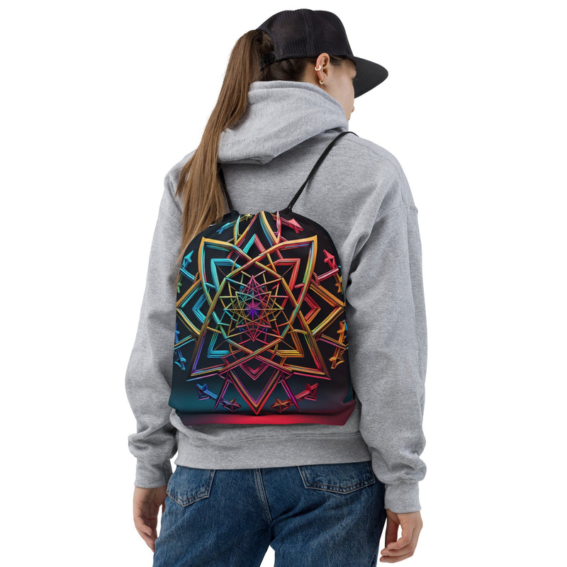 Futuristic Shine| Star of David |Drawstring Bag